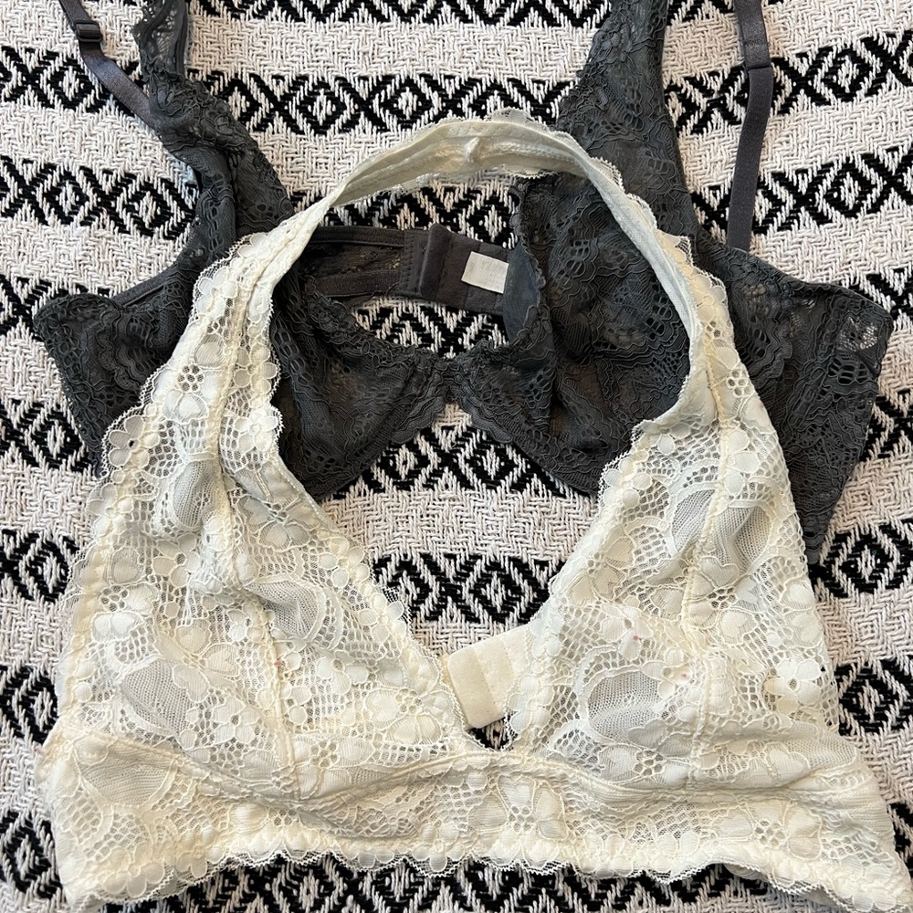 Free People lace bralette bundle